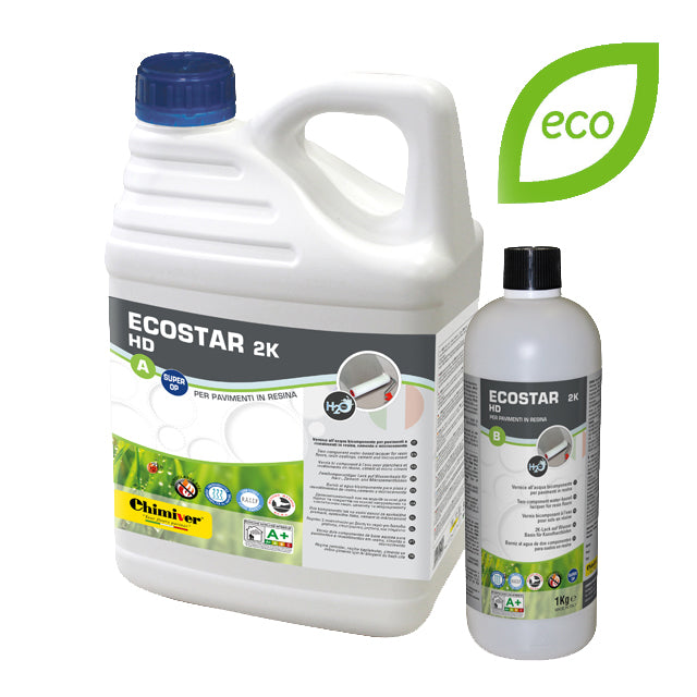 Ecostar HD / 2 components polyurethane sealant for microcement floors and walls - SUPER OP - (Matt / 5% gloss) 5 kg sealant + 1 kg hardener - SUPER OP - (Matt / 5% gloss) 5 kg sealant + 1 kg hardener